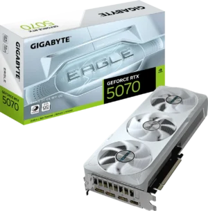 2000 (11) GIGABYTE GeForce RTX 5070 EAGLE OC ICE SFF 12GB GDDR7 Graphics Card with Blackwell Architecture and WINDFORCE Cooling - GV-N5070EAGLEOC-ICE-12GD