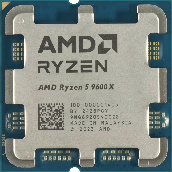 AMD Ryzen 5 9600X 6-Core, 12-Thread Unlocked AM5 Desktop Processor - 100-100001405WOF (Boxed) | 100-000001405 (Tray)