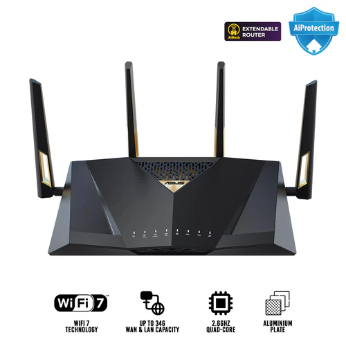ASUS RT-BE88U Dual-Band WiFi 7 Router – RT-BE88U...