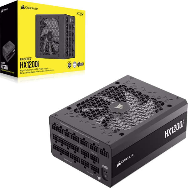 CS-CP-9020307-NA 9 Corsair HX1200i Fully Modular Ultra-Low Noise 1200W ATX Power Supply with 80 PLUS Platinum and PCIe 5.1 - CS-CP-9020307-NA