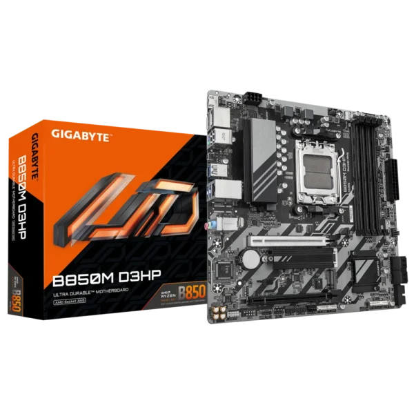 GIGABYTE B850M D3HP Micro ATX AM5 Motherboard with DDR5 8200MHz and PCIe 5.0 - GA-B850M-D3HP
