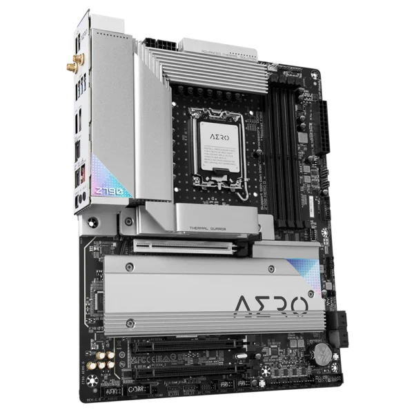 Gigabyte Z790 AERO G ATX Motherboard, LGA1700, DDR5 7600(O.C.), PCIe 5.0, 5x M.2, VisionLINK USB-C, Wi-Fi 6E, Q-Flash Plus - GA-Z790-AERO-G (rev. 1.0)