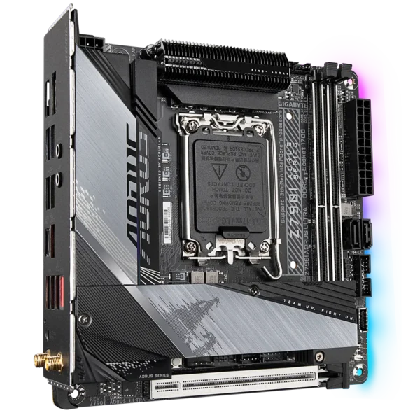 Gigabyte Z790I AORUS ULTRA Mini-ITX Motherboard, LGA1700, DDR5 8000(O.C.), PCIe 5.0, Wi-Fi 6E, USB-C 3.2 Gen 2x2, Q-Flash Plus - GA-Z790I-AORUS-ULTRA