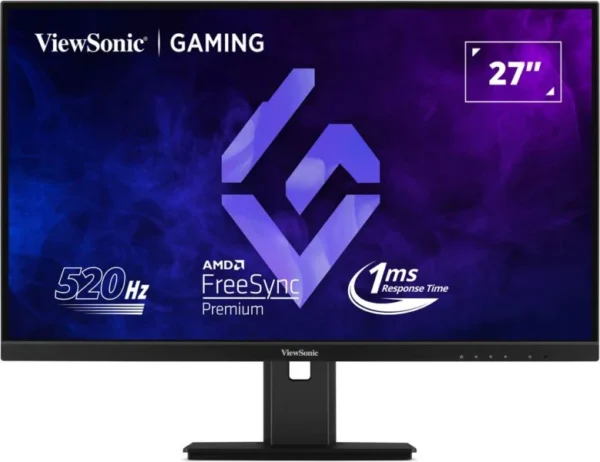 GPG-24-MON-XG2737-Product Photo_F02_pc_l ViewSonic XG2737 27-Inch 520Hz FHD IPS Gaming Monitor with FreeSync Premium, G-Sync Compatible, HDR10, HDMI 2.1, DisplayPort 1.4 - XG2737