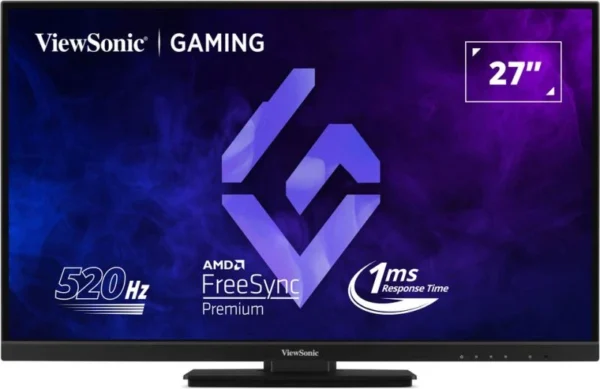 GPG-24-MON-XG2737-Product Photo_F04_pc_l ViewSonic XG2737 27-Inch 520Hz FHD IPS Gaming Monitor with FreeSync Premium, G-Sync Compatible, HDR10, HDMI 2.1, DisplayPort 1.4 - XG2737