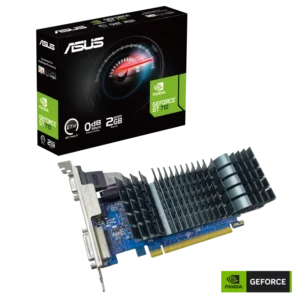 ASUS GeForce GT 710 2GB GDDR5 EVO Low Profile Graphics Card with Silent 0dB Cooling for HTPC Builds - GT710-SL-2GD5-BRK-EVO