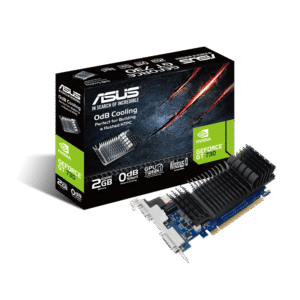 ASUS GeForce GT 730 2GB GDDR5 Low Profile Graphics Card with Silent 0dB Cooling for HTPC Builds - GT730-SL-2GD5-BRK