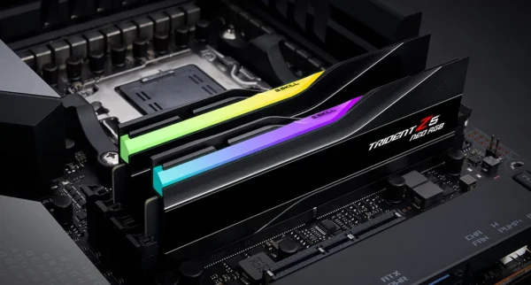 G.SKILL Trident Z5 Neo RGB Series (AMD Expo) DDR5 RAM 32GB (2x16GB) 8000MT/s CL38-48-48-128 1.45V Desktop Computer Memory UDIMM - Matte Black (F5-8000J3848H16GX2-TZ5NR)