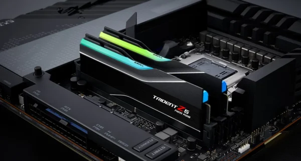 G.SKILL Trident Z5 Neo RGB Series (AMD Expo) DDR5 RAM 32GB (2x16GB) 8000MT/s CL38-48-48-128 1.45V Desktop Computer Memory UDIMM - Matte Black (F5-8000J3848H16GX2-TZ5NR)