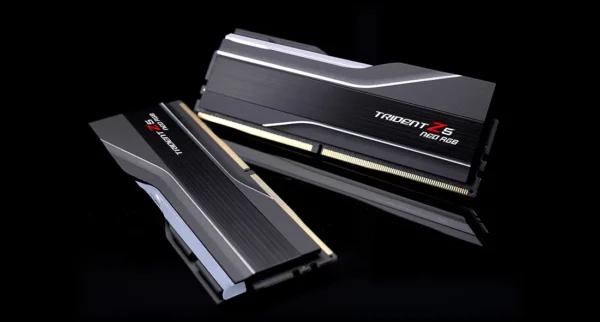 G.SKILL Trident Z5 Neo RGB Series (AMD Expo) DDR5 RAM 32GB (2x16GB) 8000MT/s CL38-48-48-128 1.45V Desktop Computer Memory UDIMM - Matte Black (F5-8000J3848H16GX2-TZ5NR)