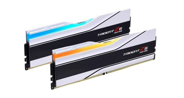 G.SKILL Trident Z5 Neo RGB Series (AMD Expo) DDR5 RAM 32GB (2x16GB) 8000MT/s CL38-48-48-128 1.45V White Desktop Computer Memory UDIMM - Matte White (F5-8000J3848H16GX2-TZ5NRW)