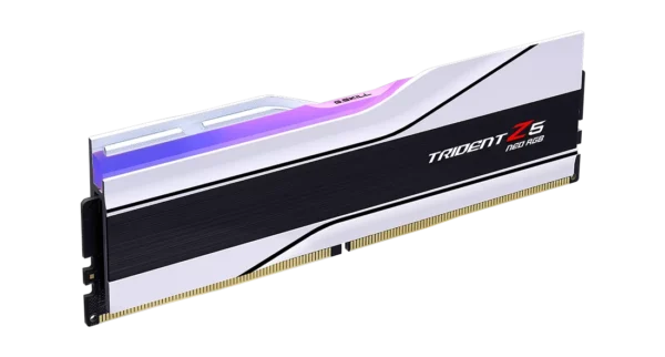 G.SKILL Trident Z5 Neo RGB Series (AMD Expo) DDR5 RAM 32GB (2x16GB) 8000MT/s CL38-48-48-128 1.45V White Desktop Computer Memory UDIMM - Matte White (F5-8000J3848H16GX2-TZ5NRW)