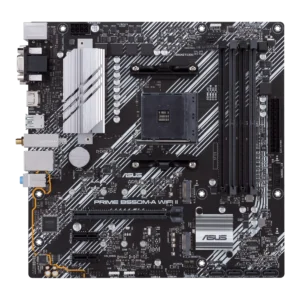 ASUS Prime B550M-A WiFi II AM4 Micro ATX Motherboard with AMD B550 Chipset, DDR4 4866(O.C.), PCIe 4.0, Wi-Fi 6, AURA Sync - PRIME B550M-A WIFI II