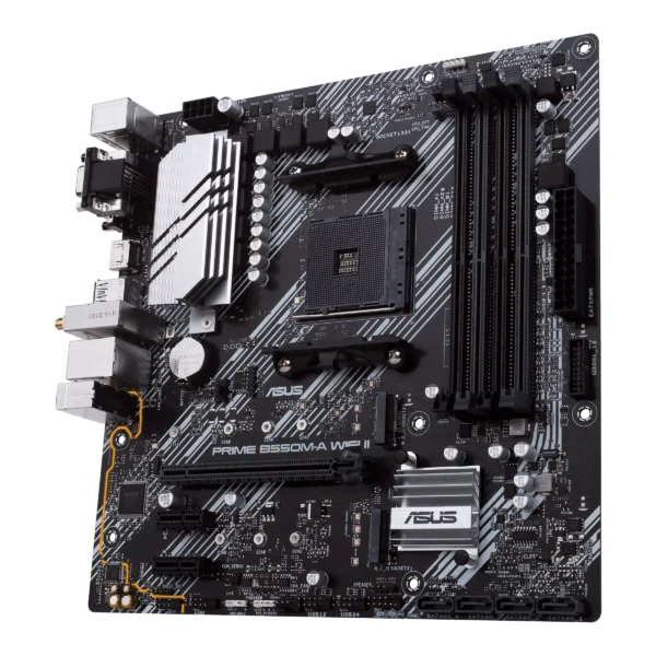 ASUS Prime B550M-A WiFi II AM4 Micro ATX Motherboard with AMD B550 Chipset, DDR4 4866(O.C.), PCIe 4.0, Wi-Fi 6, AURA Sync - PRIME B550M-A WIFI II