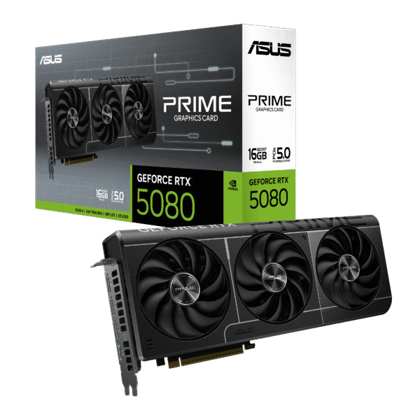 ASUS PRIME GeForce RTX 5080 16GB GDDR7 SFF-Ready Graphics Card with Blackwell Architecture and Triple-Fan Cooling - PRIME-RTX5080-16G