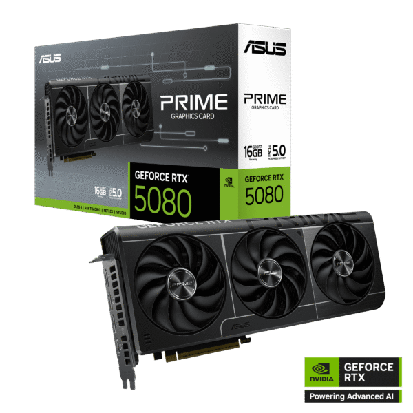 ASUS PRIME GeForce RTX 5080 16GB GDDR7 SFF-Ready Graphics Card with Blackwell Architecture and Triple-Fan Cooling - PRIME-RTX5080-16G
