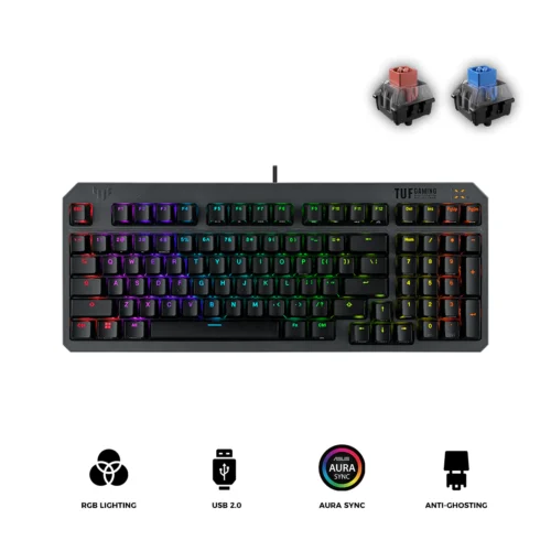 ASUS TUF Gaming K3 Gen II Red Optical Mechanical RGB Keyboard - RA07 TUF K3 GEN II/RD/US/DS ABS