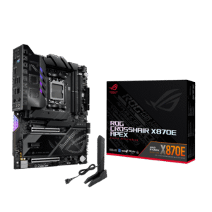 ASUS ROG Crosshair X870E Apex AM5 ATX Motherboard with AMD X870E Chipset, DDR5 9600+(OC), PCIe 5.0, Wi-Fi 7, USB4, Aura Sync - ROG CROSSHAIR X870E APEX