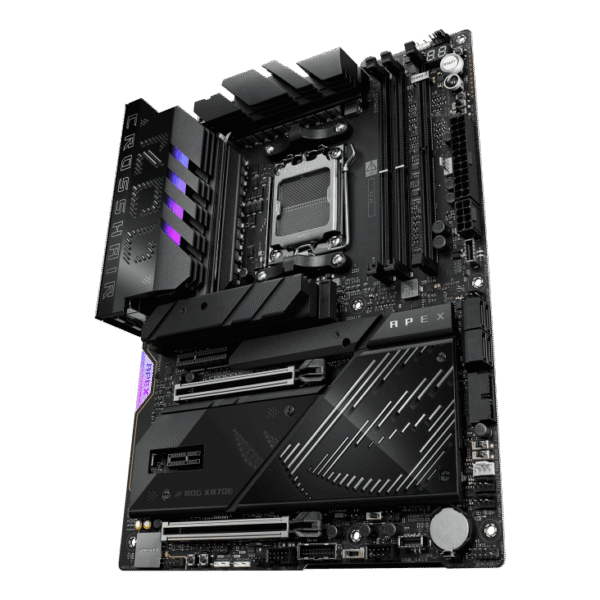 ROG CROSSHAIR X870E APEX 3 ASUS ROG Crosshair X870E Apex AM5 ATX Motherboard with AMD X870E Chipset, DDR5 9600+(OC), PCIe 5.0, Wi-Fi 7, USB4, Aura Sync - ROG CROSSHAIR X870E APEX