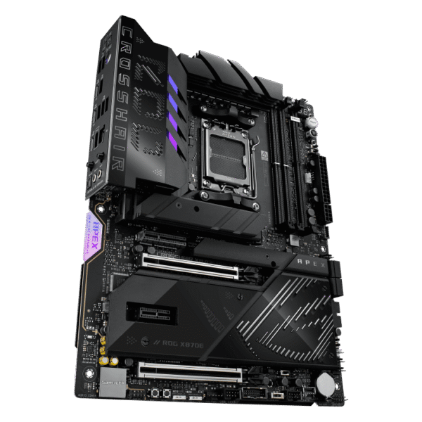 ROG CROSSHAIR X870E APEX 7 ASUS ROG Crosshair X870E Apex AM5 ATX Motherboard with AMD X870E Chipset, DDR5 9600+(OC), PCIe 5.0, Wi-Fi 7, USB4, Aura Sync - ROG CROSSHAIR X870E APEX