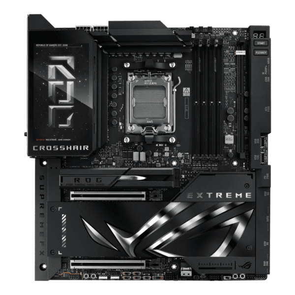 ASUS ROG Crosshair X870E Extreme AM5 E-ATX Motherboard with AMD X870E Chipset, DDR5 9000+(OC), PCIe 5.0, Wi-Fi 7, USB4, 5" LCD, Aura Sync - ROG CROSSHAIR X870E EXTREME