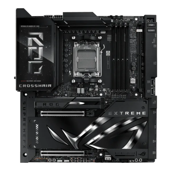 ASUS ROG Crosshair X870E Extreme AM5 E-ATX Motherboard with AMD X870E Chipset, DDR5 9000+(OC), PCIe 5.0, Wi-Fi 7, USB4, 5" LCD, Aura Sync - ROG CROSSHAIR X870E EXTREME