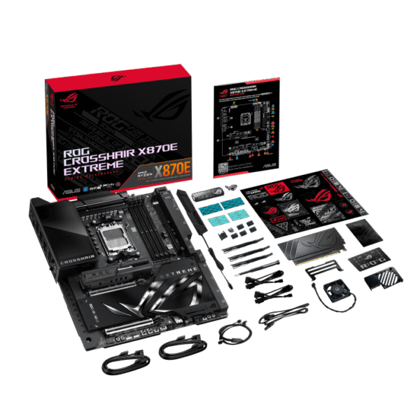ASUS ROG Crosshair X870E Extreme AM5 E-ATX Motherboard with AMD X870E Chipset, DDR5 9000+(OC), PCIe 5.0, Wi-Fi 7, USB4, 5" LCD, Aura Sync - ROG CROSSHAIR X870E EXTREME