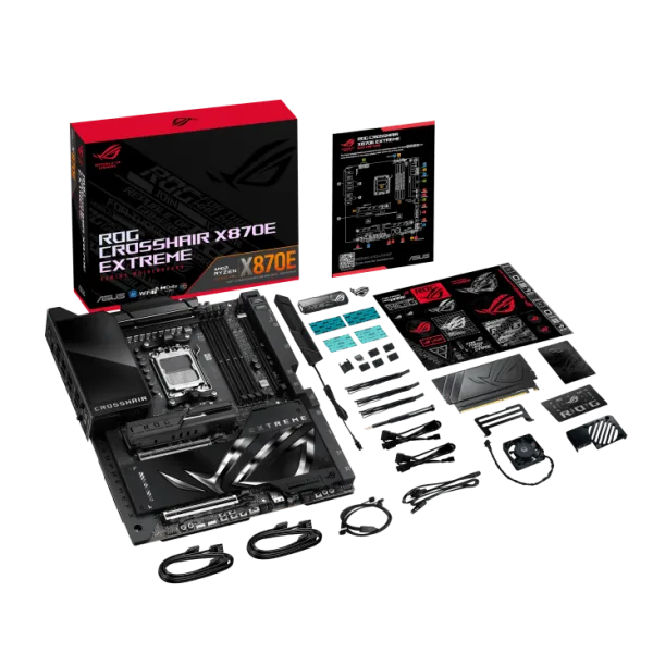 ASUS ROG Crosshair X870E Extreme AM5 E-ATX Motherboard with AMD X870E Chipset, DDR5 9000+(OC), PCIe 5.0, Wi-Fi 7, USB4, 5" LCD, Aura Sync - ROG CROSSHAIR X870E EXTREME
