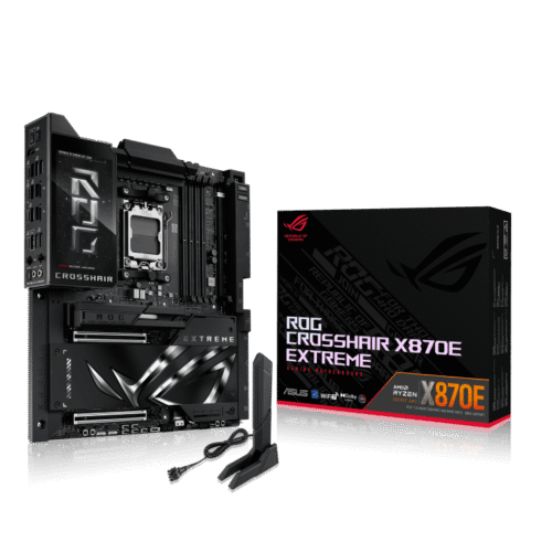 ASUS ROG Crosshair X870E Extreme AM5 E-ATX Motherboard with AMD X870E Chipset, DDR5 9000+(OC), PCIe 5.0, Wi-Fi 7, USB4, 5" LCD, Aura Sync - ROG CROSSHAIR X870E EXTREME