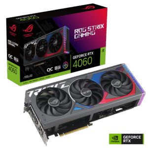 ASUS ROG Strix GeForce RTX 4060 OC Edition 8GB GDDR6 Graphics Card with Ada Lovelace Architecture and Triple-Fan Cooling - ROG-STRIX-RTX4060-O8G-GAMING