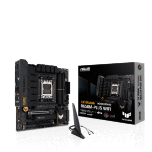 ASUS TUF Gaming B650M-Plus WiFi AM5 Micro-ATX Motherboard with AMD B650 Chipset, DDR5 7600+(OC), PCIe 5.0 M.2, Wi-Fi 6, USB 3.2 Gen 2x2, Aura Sync - TUF GAMING B650M-PLUS WIFI