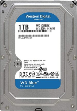 Western Digital 1TB WD Blue PC Internal Hard Drive HDD - 7200 RPM, SATA 6 Gb/s, 64 MB Cache, 3.5" - WD10EZEX