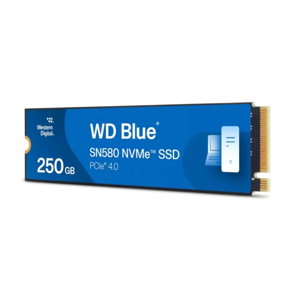 Western Digital 250GB WD Blue SN580 NVMe Internal Solid State Drive SSD - Gen4 x4 PCIe 16Gb/s, M.2 2280, Up to 4,000 MB/s - WDS250G3B0E