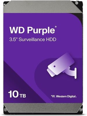Western Digital 10TB WD Purple Pro Surveillance Internal Hard Drive HDD - SATA 6 Gb/s, 512 MB Cache, 3.5" - WD102PURP