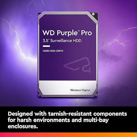 Western Digital 14TB WD Purple Pro Surveillance Internal Hard Drive HDD - SATA 6 Gb/s, 512 MB Cache, 3.5" - WD141PURP