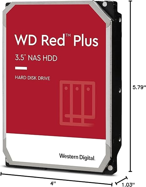 WD Red Plus 6TB 256mb 5400rpm WD60EFPX HDD for NAS