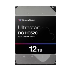 Western Digital Ultrastar DC HC520 12TB Data Center HDD, SATA 6Gb/s, 255MB/s, 7200 RPM, PMR, HelioSeal, 256MB Cache, Self-Encrypting, 5-Year Warranty - WD-0F7146