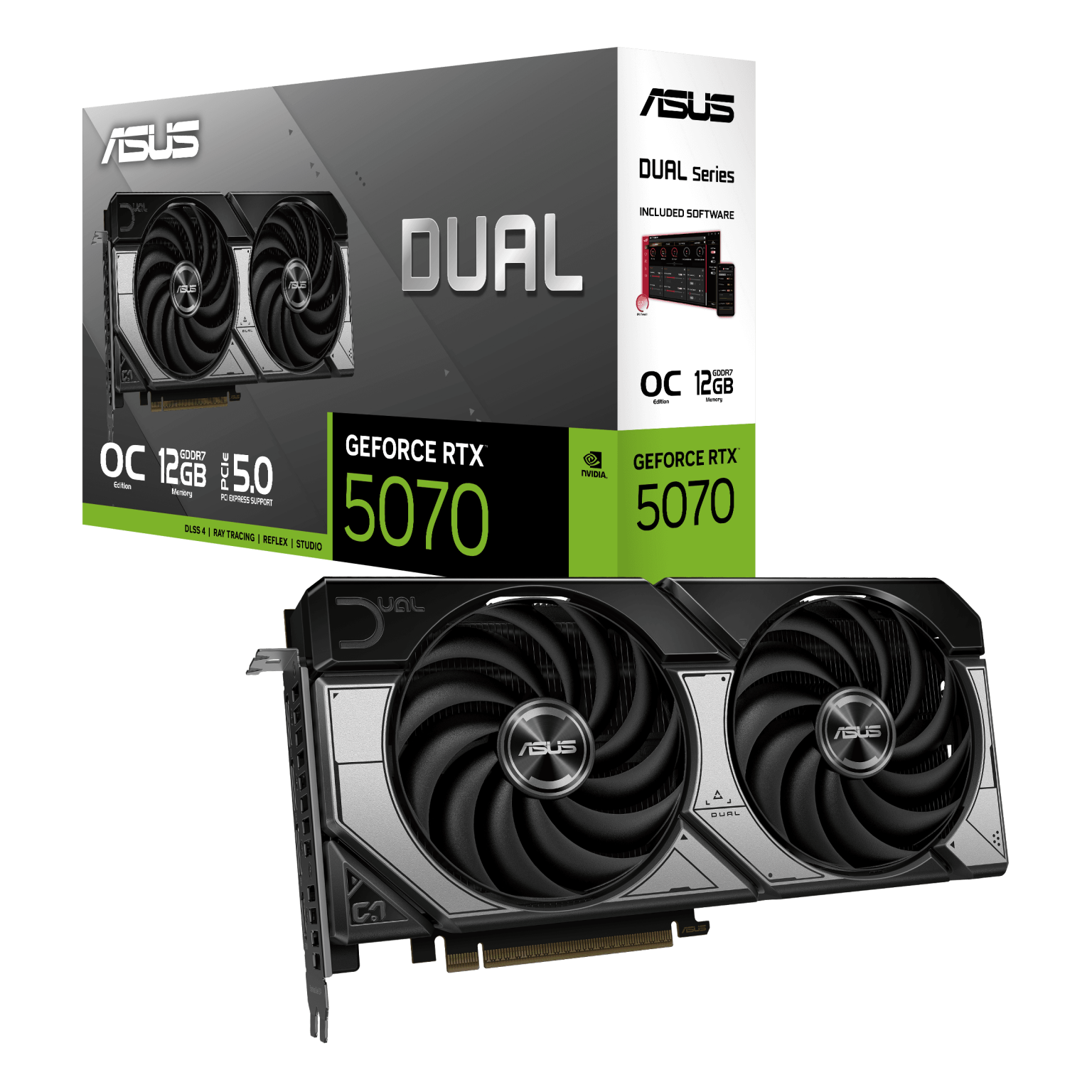 ASUS Dual GeForce RTX 5070 12GB GDDR7 OC Edition Graphics Card 6144 ...