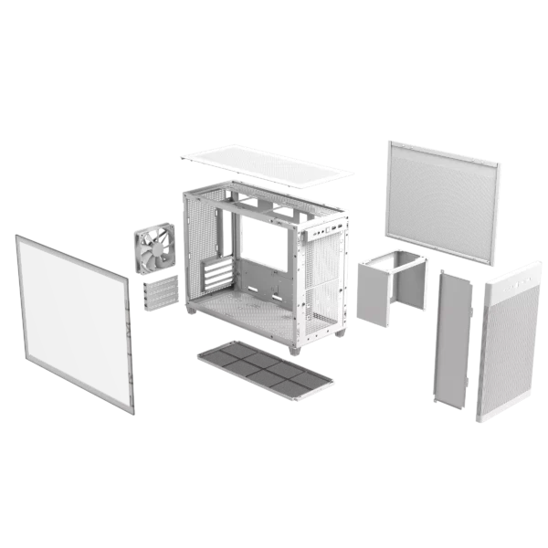 ASUS PRIME AP201 White Micro-ATX Case Tempered Glass - AP201 ASUS PRIME CASE TG WHITE EDITION