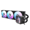 DarkFlash Wave DV360S ARGB AIO 360mm Liquid CPU Cooler Black with 320x320 IPS LCD Display and Copper Water Block - DF DV360S BLACK