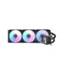 DarkFlash Wave DV360S ARGB AIO 360mm Liquid CPU Cooler Black with 320x320 IPS LCD Display and Copper Water Block - DF DV360S BLACK