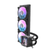 DarkFlash Wave DV360S ARGB AIO 360mm Liquid CPU Cooler Black with 320x320 IPS LCD Display and Copper Water Block - DF DV360S BLACK
