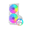 DarkFlash AquaGlow DG240 ARGB 240mm Liquid CPU Cooler White with Copper Water Block and 81.5 CFM Airflow - DF DG240 WHITE