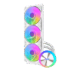 DarkFlash AquaGlow DG360 ARGB AIO 360mm Liquid CPU Cooler White with Copper Water Block and 81.5 CFM Airflow - DF DG360 White