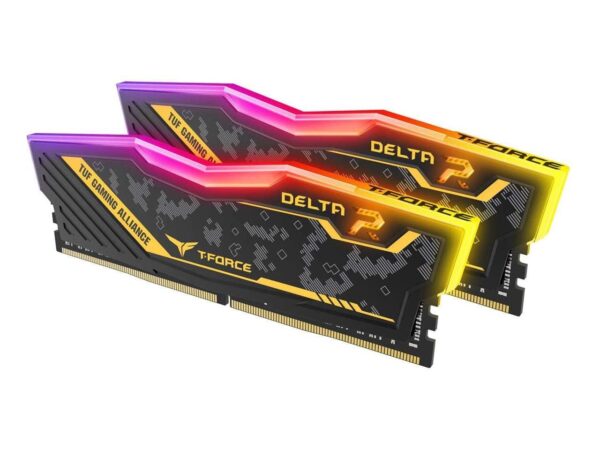 AG7RS2007213pucA Team T-Force Delta TUF Gaming Alliance RGB DDR4 Desktop Memory 16GB (2x8GB) 3600MHz CL18 - TF9D416G3600HC18JDC01