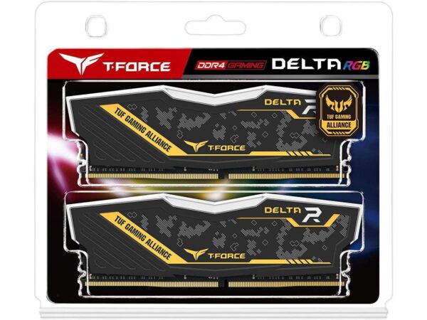 AG7RS200721qyo3F Team T-Force Delta TUF Gaming Alliance RGB DDR4 Desktop Memory 16GB (2x8GB) 3600MHz CL18 - TF9D416G3600HC18JDC01
