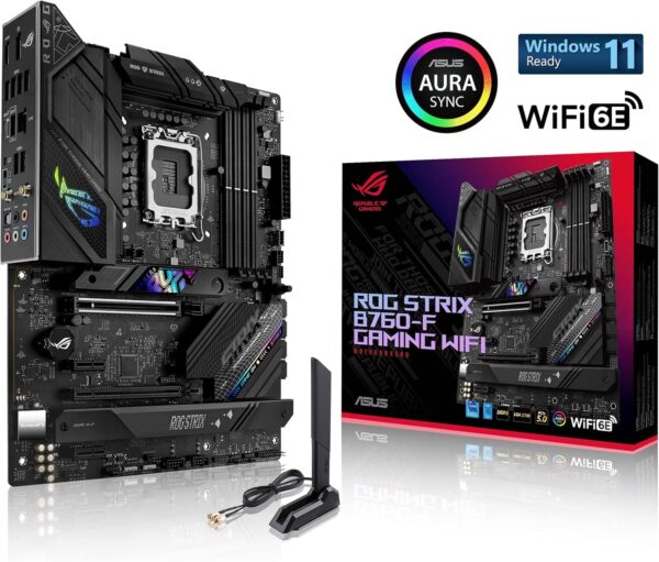 ASUS ROG STRIX B760-F GAMING WIFI ATX Intel B760 LGA1700 DDR5 PCIe 5.0 Motherboard - ROG STRIX B760-F GAMING WIFI