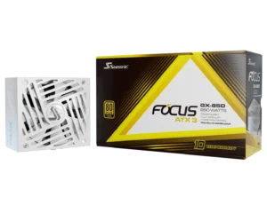 Seasonic Focus GX-850 ATX 3.1 and PCIe 5.1 White 80 PLUS Gold Fully Modular V4 Power Supply - SRP-FGX851-A5A32SF