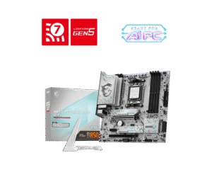 B850M GAMING PLUS WIFI 1 MSI B850M GAMING PLUS WIFI White Gaming Motherboard AMD B850 AM5 DDR5 8200+MT/s PCIe 5.0 Wi-Fi 7