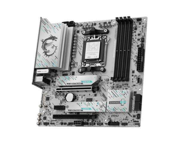 B850M GAMING PLUS WIFI 3 MSI B850M GAMING PLUS WIFI6E Wifi White Gaming Motherboard AMD B850 AM5 DDR5 8200+MT/s PCIe 5.0 Wi-Fi 7